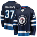 Trusc W.Jets #37 Connor Hellebuyck Navy Breakaway Replica Jerseys