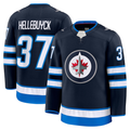 Trusc W.Jets #37 Connor Hellebuyck Navy Home Premium Jerseys