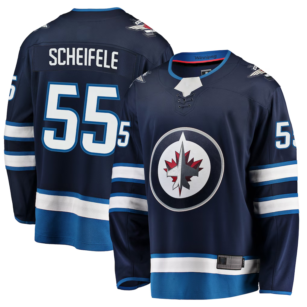Trusc W.Jets #55 Mark Scheifele Navy Breakaway Replica Jerseys