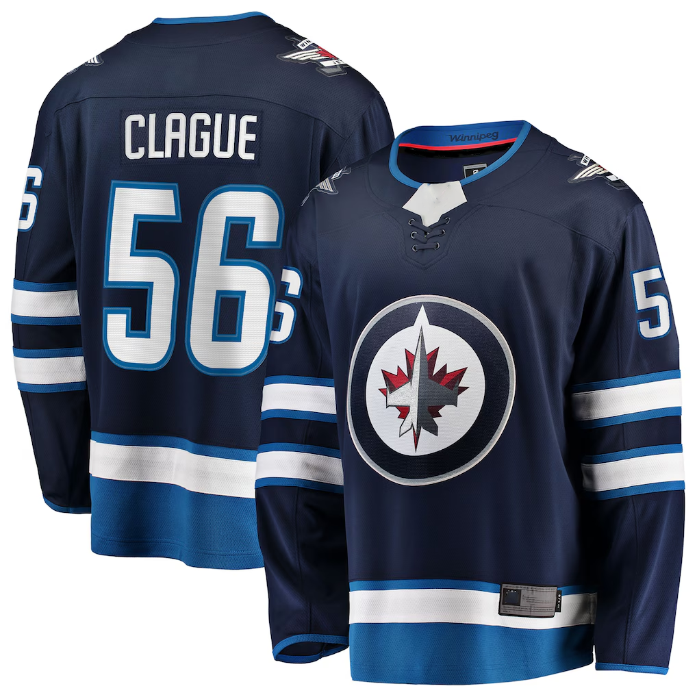 Trusc W.Jets #56 Kale Clague Navy Home Breakaway Jerseys
