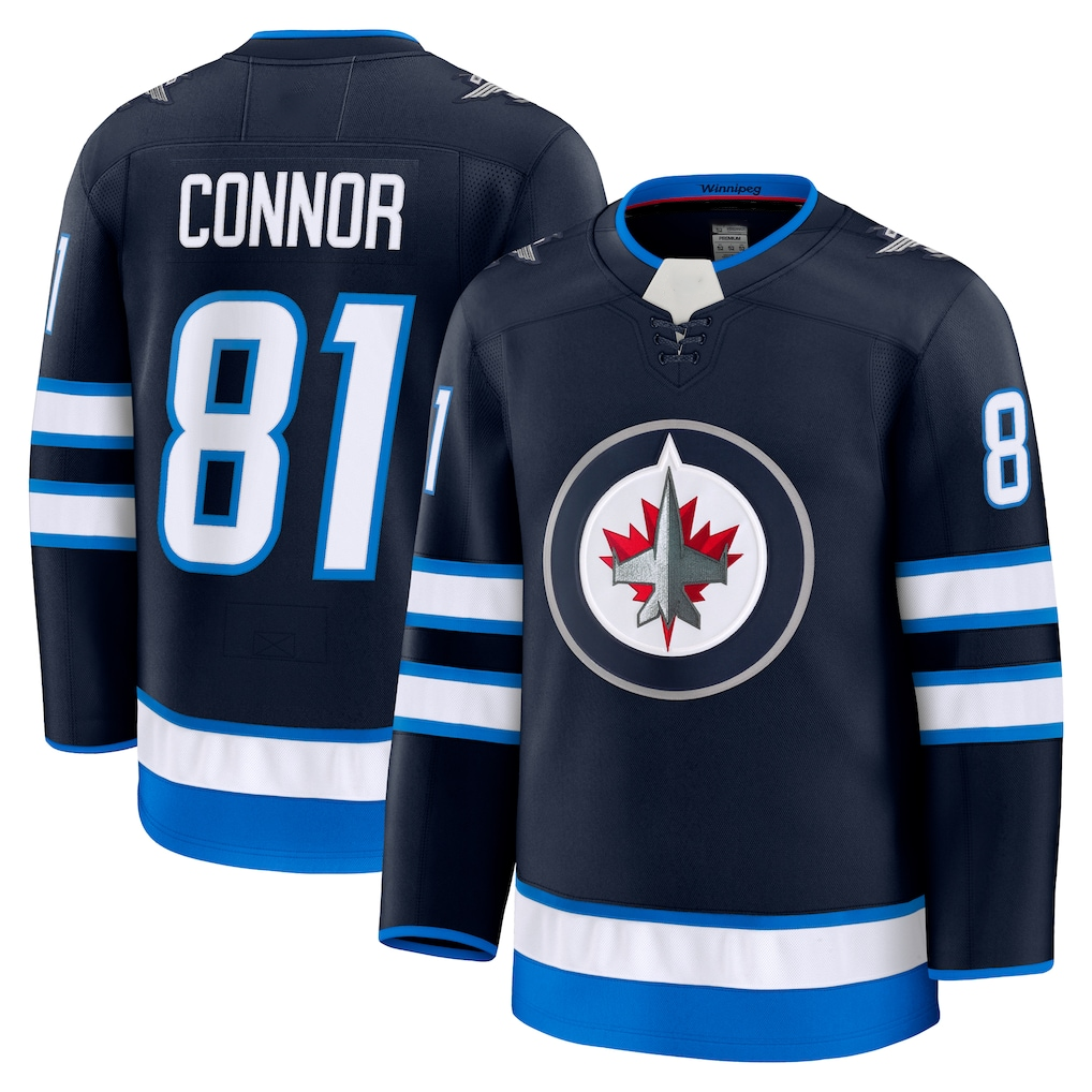 Trusc W.Jets #81 Kyle Connor Navy Home Premium Jerseys