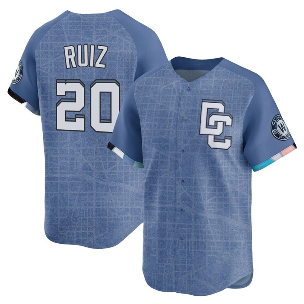 Trusc W.Nationals #20 Keibert Ruiz Player Light Blue Limited City Connect Stitched Jerseys