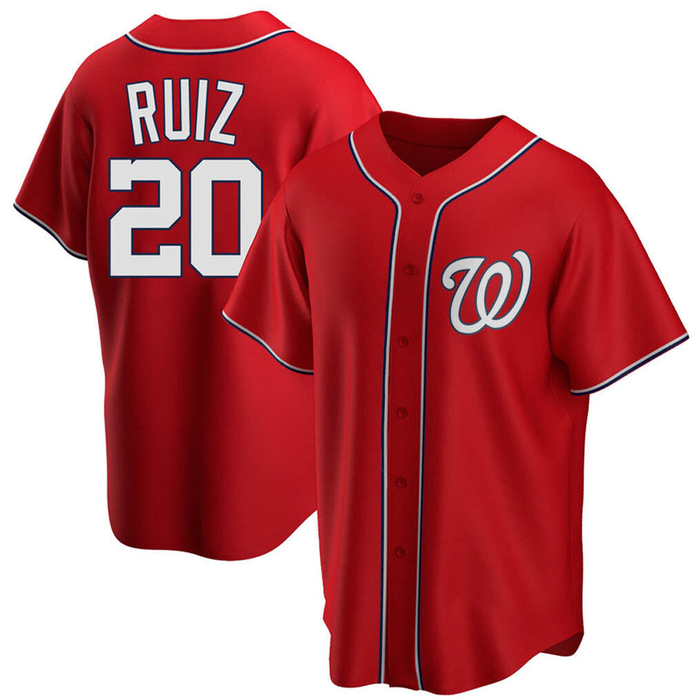 Trusc W.Nationals #20 Keibert Ruiz Player Red Home Alternate Replica Jerseys