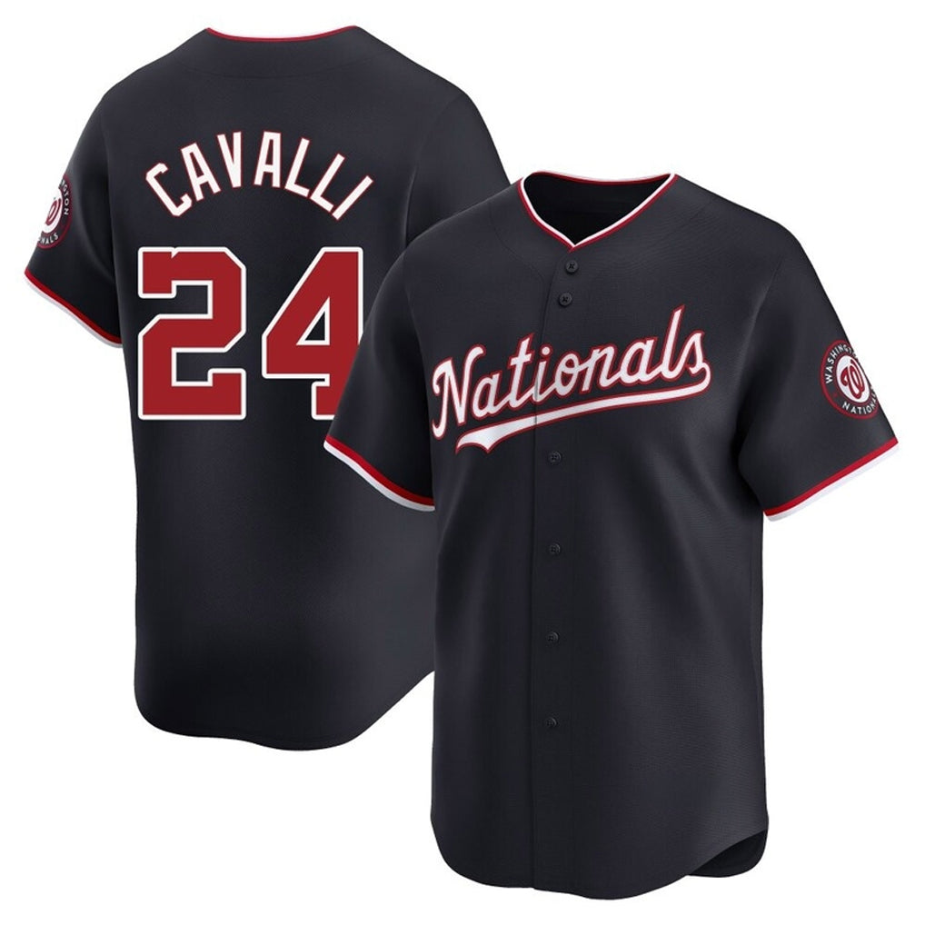 Trusc W.Nationals #24 Cade Cavalli Player Navy Alternate Limited Replica Jerseys