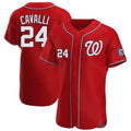 Trusc W.Nationals #24 Cade Cavalli Player Red Alternate Elite Stitched Jerseys