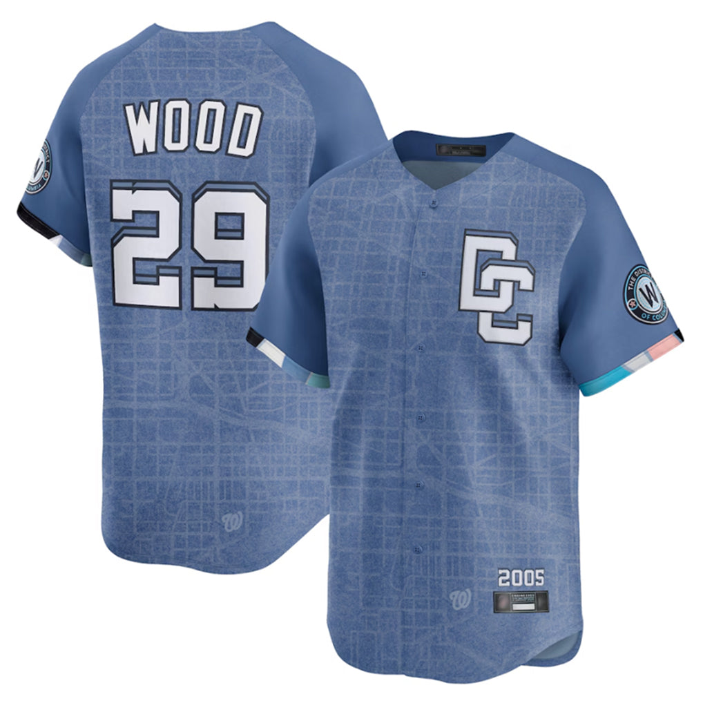 Trusc W.Nationals #29 James Wood Player Blue Limited City Connect Stitched Jerseys