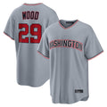 Trusc W.Nationals #29 James Wood Player Gray Road Replica Stitched Jerseys