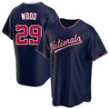 Trusc W.Nationals #29 James Wood Player Navy Blue Replica Game Stitched Jerseys