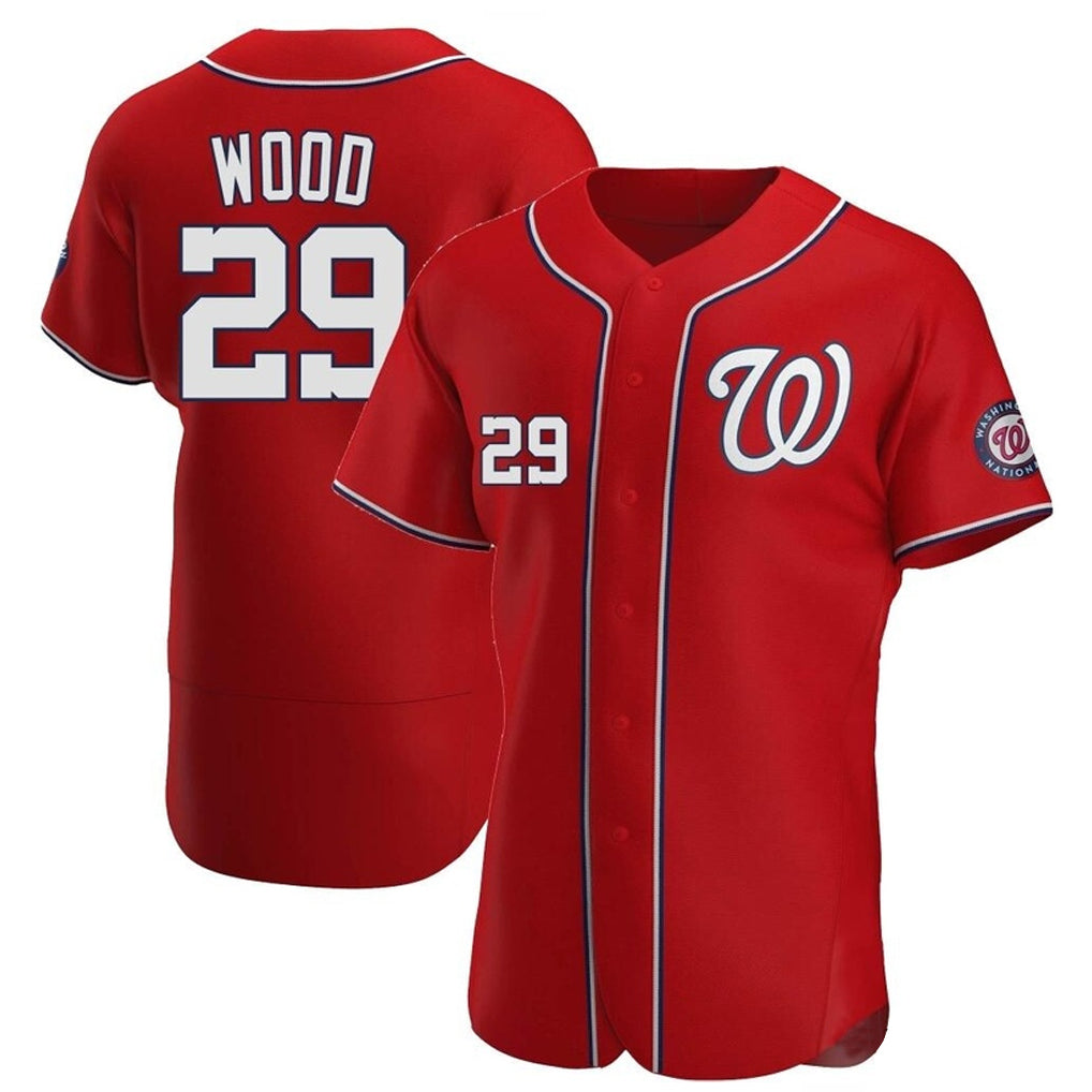 Trusc W.Nationals #29 James Wood Player Red Alternate Elite Stitched Jerseys