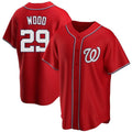 Trusc W.Nationals #29 James Wood Player Red Replica Alternate Stitched Jerseys