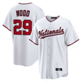 Trusc W.Nationals #29 James Wood Player White Home Limited Replica Stitched Jerseys