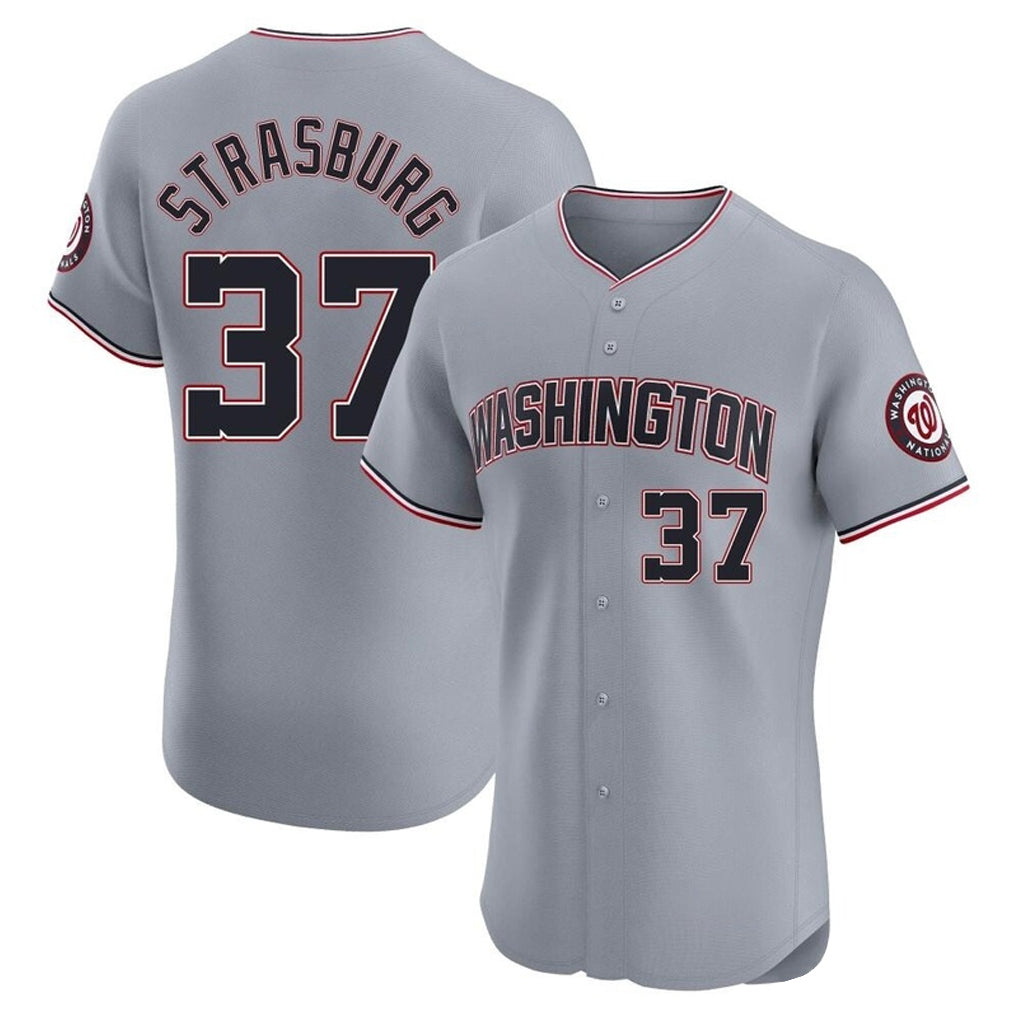 Trusc W.Nationals #37 Stephen Strasburg Player Gray City Connect Elite Alternate Stitched Jerseys