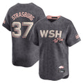 Trusc W.Nationals #37 Stephen Strasburg Player Gray City Connect Stitched Jerseys
