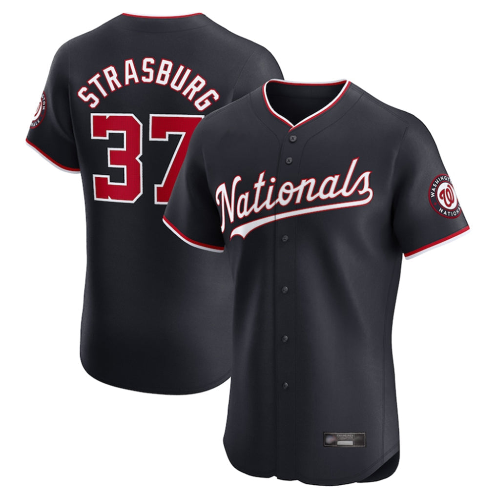 Trusc W.Nationals #37 Stephen Strasburg Player Navy Elite Stitched Jerseys