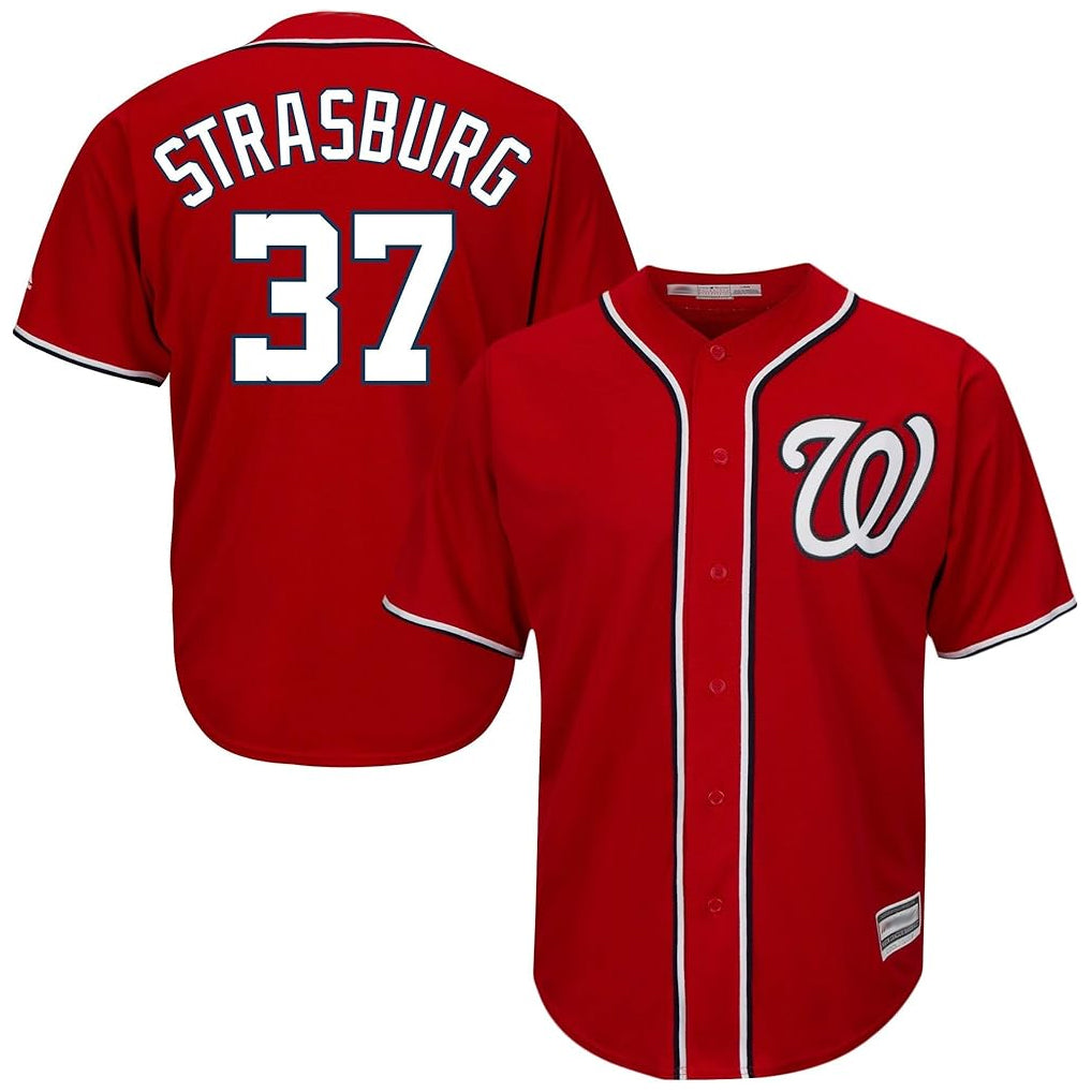 Trusc W.Nationals #37 Stephen Strasburg Player Red Cool Alternate Player Stitched Jerseys