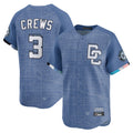 Trusc W.Nationals #3 Dylan Crews Player Blue Limited City Connect Stitched Jerseys