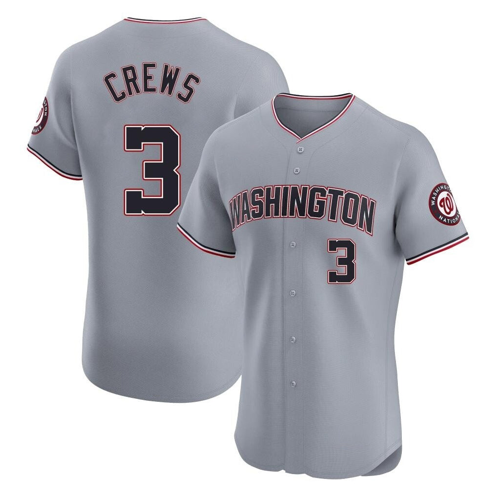 Trusc W.Nationals #3 Dylan Crews Player Gray City Connect Elite Alternate Stitched Jerseys
