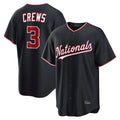 Trusc W.Nationals #3 Dylan Crews Player Navy Game Stitched Jerseys