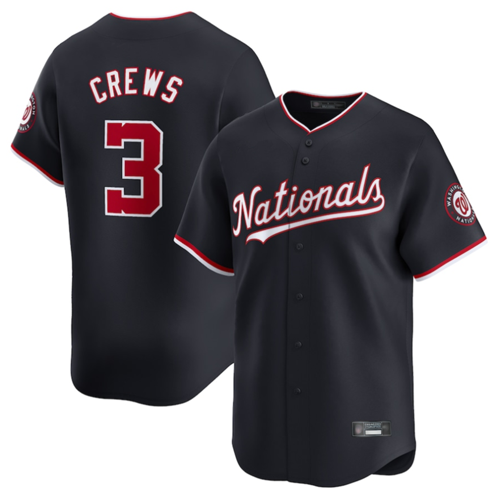 Trusc W.Nationals #3 Dylan Crews Player Navy Limited Stitched Jerseys