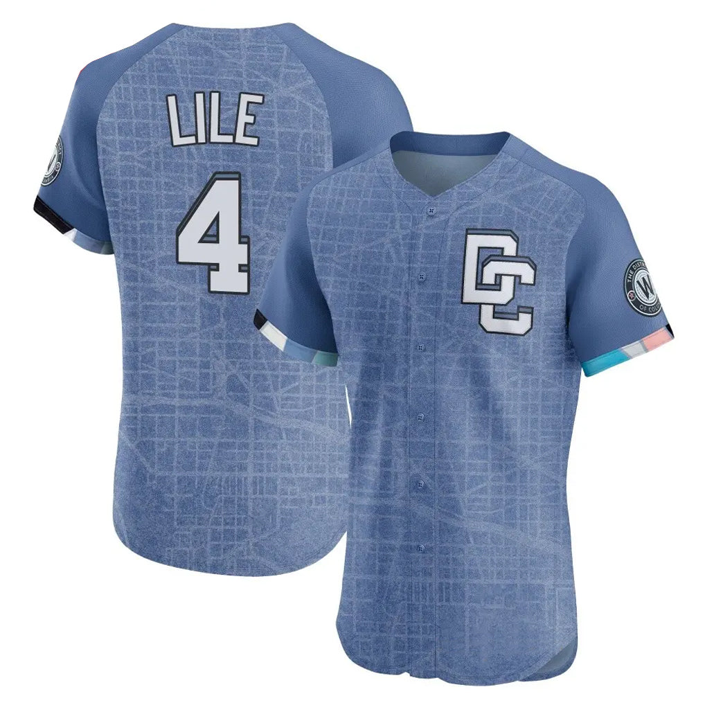 Trusc W.Nationals #4 Daylen Lile Player Blue City Connect Limited Stitched Jerseys