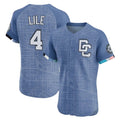 Trusc W.Nationals #4 Daylen Lile Player Blue City Connect Limited Stitched Jerseys