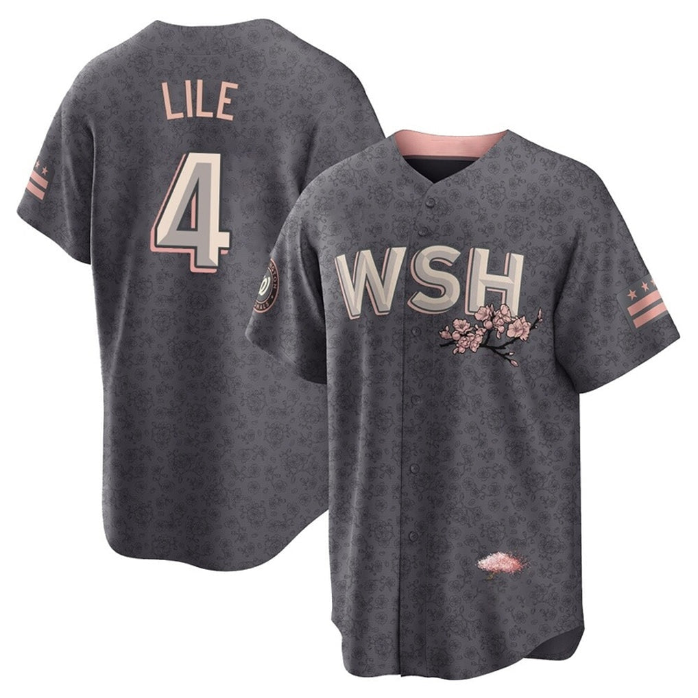 Trusc W.Nationals #4 Daylen Lile Player Charcoal City Connect Limited Stitched Jerseys