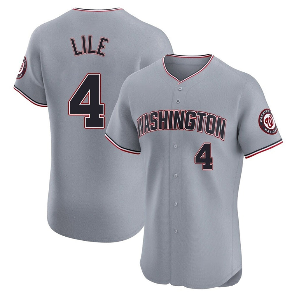 Trusc W.Nationals #4 Daylen Lile Player Gray Alternate Elite Stitched Jerseys