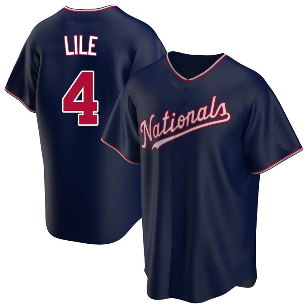 Trusc W.Nationals #4 Daylen Lile Player Navy Replica Game Stitched Jerseys