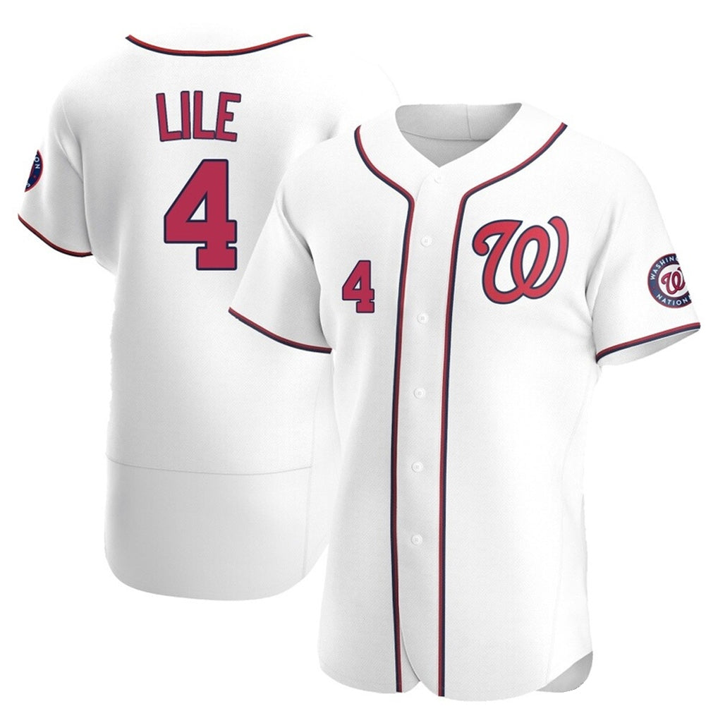 Trusc W.Nationals #4 Daylen Lile Player White Alternate Elite Stitched Jerseys