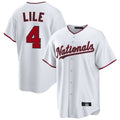 Trusc W.Nationals #4 Daylen Lile Player White Replica Game Stitched Jerseys