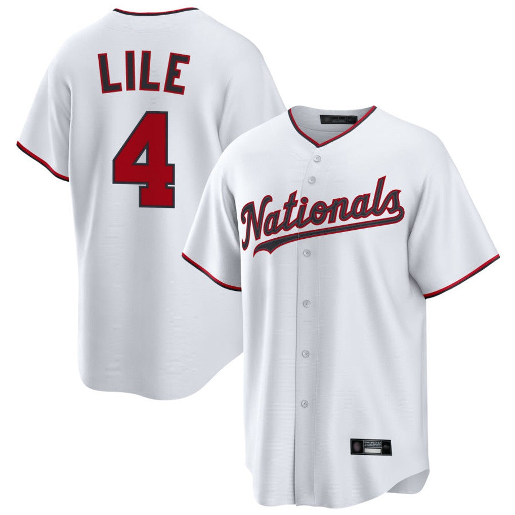 Trusc W.Nationals #4 Daylen Lile Player White Replica Game Stitched Jerseys