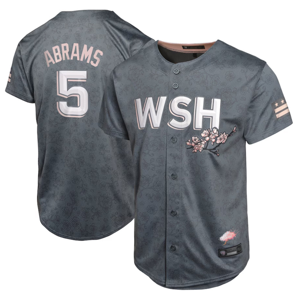 Trusc W.Nationals #5 CJ Abrams Player Charcoal City Connect Limited Stitched Jerseys