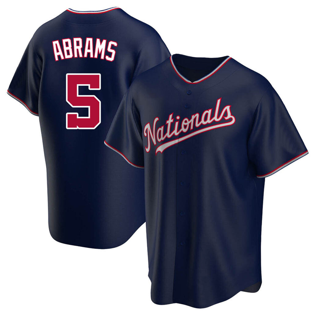Trusc W.Nationals #5 CJ Abrams Player Navy Blue Replica Game Stitched Jerseys