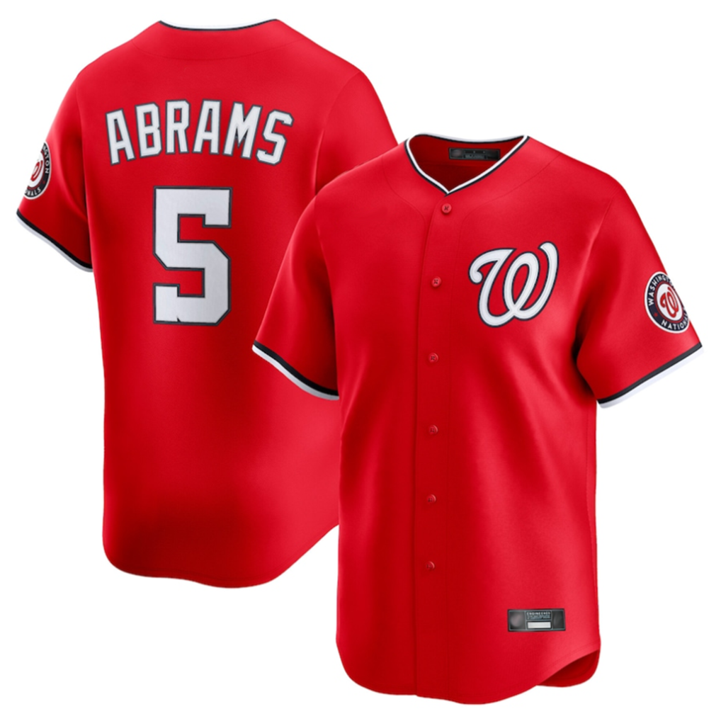 Trusc W.Nationals #5 CJ Abrams Player Red Limited Stitched Jerseys