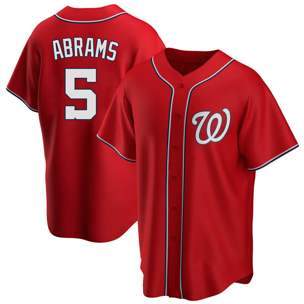 Trusc W.Nationals #5 CJ Abrams Player Red Replica Alternate Game Jerseys