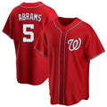 Trusc W.Nationals #5 CJ Abrams Player Red Replica Alternate Game Jerseys