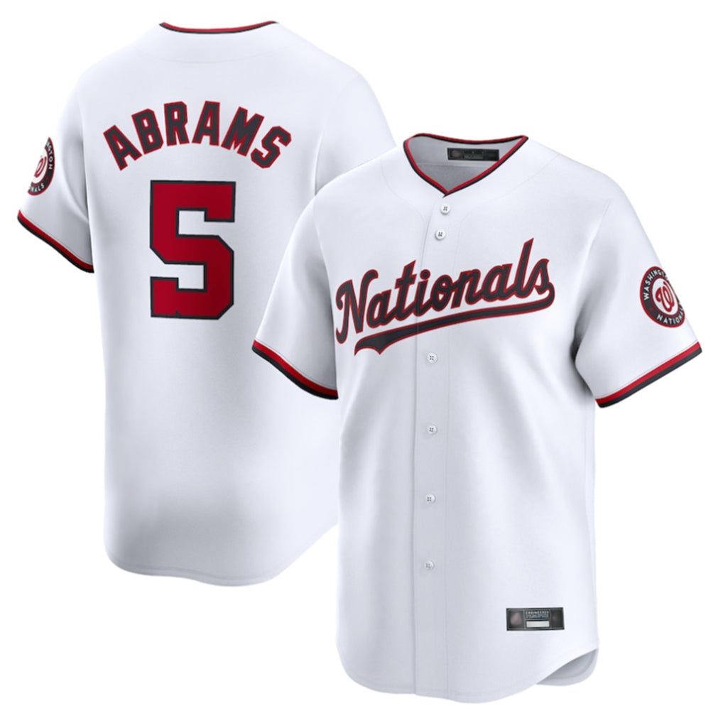 Trusc W.Nationals #5 CJ Abrams Player White Home Limited Stitched Jerseys