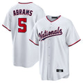 Trusc W.Nationals #5 CJ Abrams Player White Home Replica Stitched Jerseys