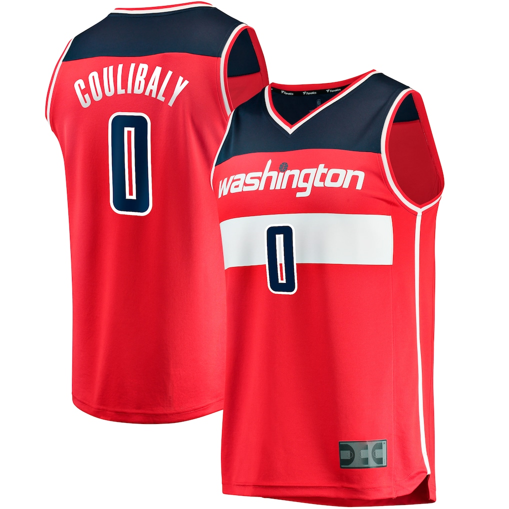 Trusc W.Wizards #0 Bilal Coulibaly Red Fast Break Replica Jerseys - Icon Edition
