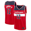 Trusc W.Wizards #12 Tre Johnson III Red 2025  Draft First Round Pick Fast Break Replica Jerseys - Icon Edition