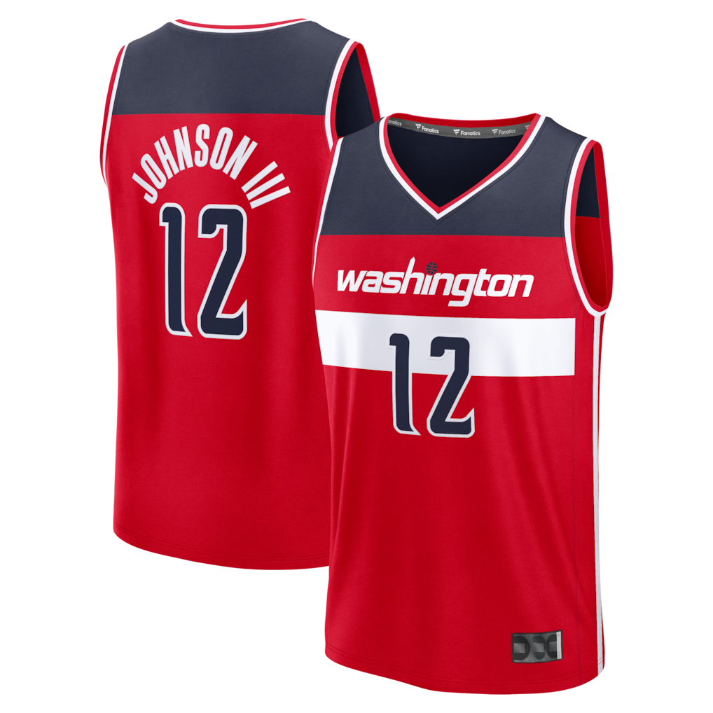 Trusc W.Wizards #12 Tre Johnson III Red Fast Break Replica Jerseys - Icon Edition