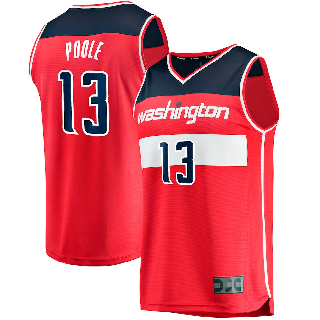 Trusc W.Wizards #13 Jordan Poole Red Fast Break Player Jerseys - Icon Edition