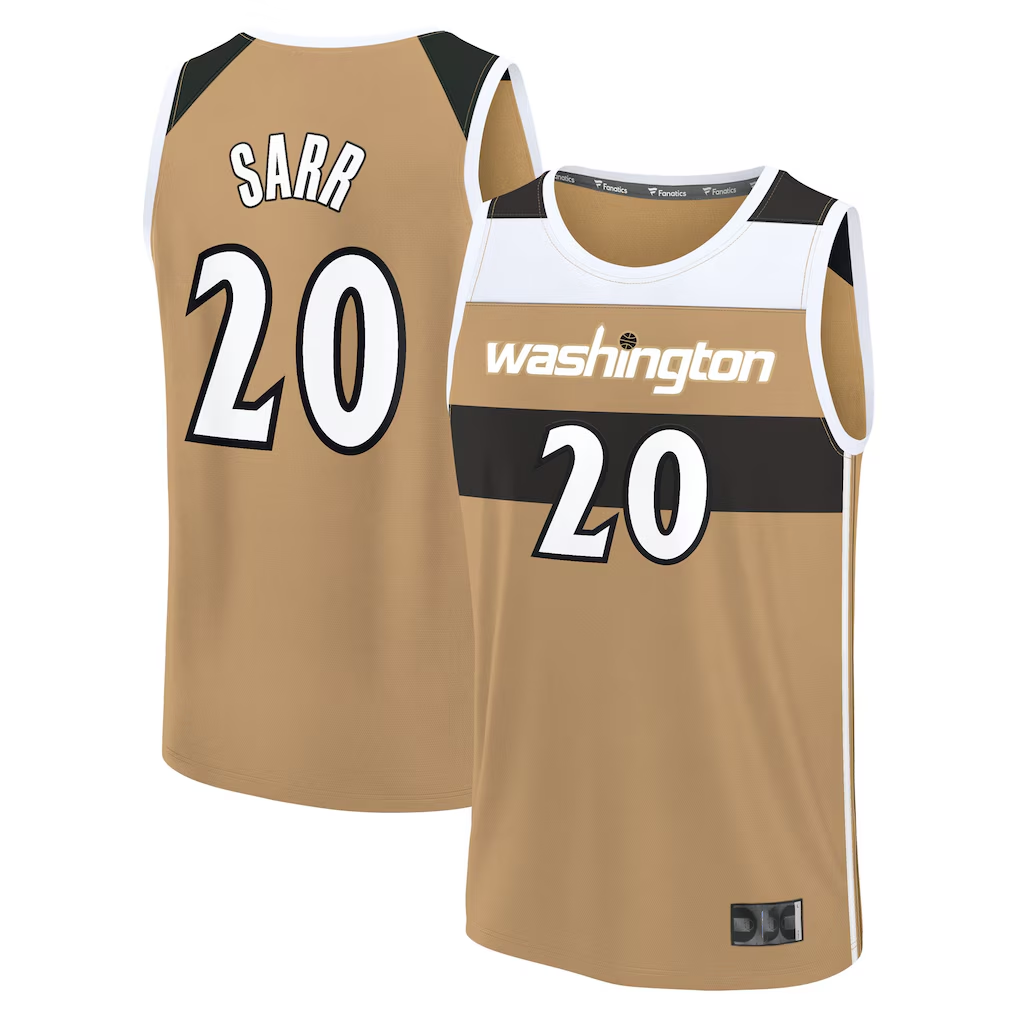 Trusc W.Wizards #20 Alex Sarr Gold 2025-26 City Edition Fast Break Jerseys