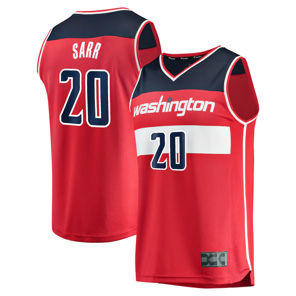 Trusc W.Wizards #20 Alexandre Sarr Red Fast Break Replica Player Jerseys - Icon Edition