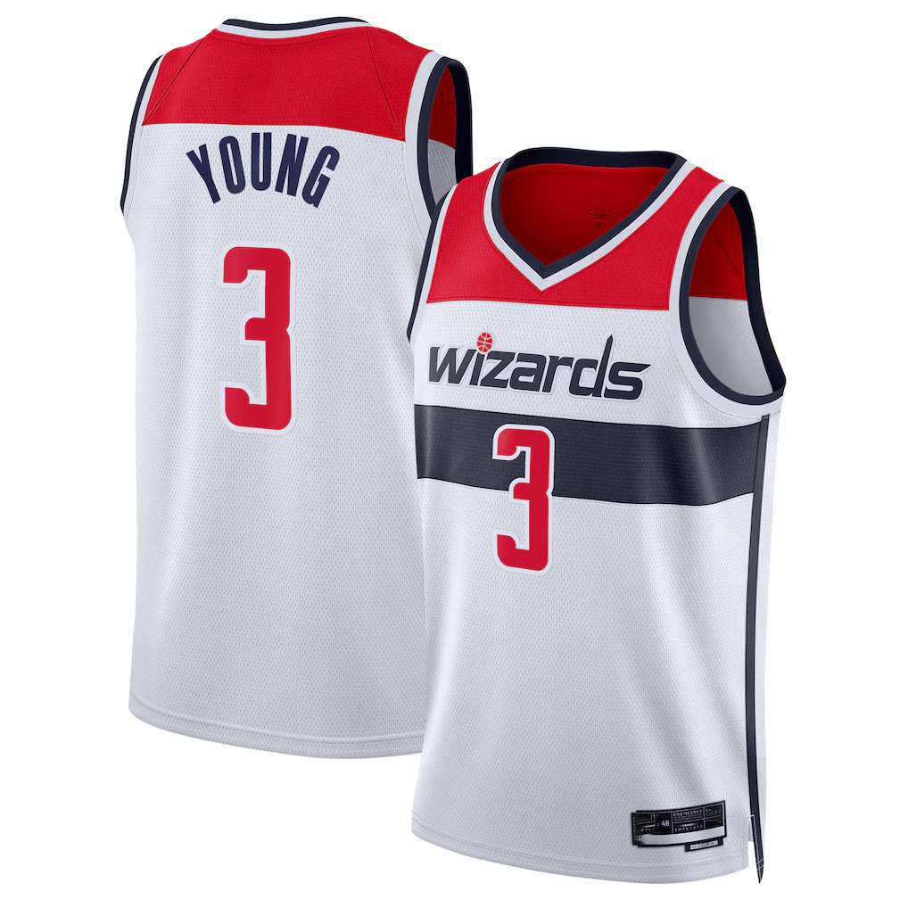 Trusc W.Wizards #3 Trae Young White Swingman Jerseys - Association Edition