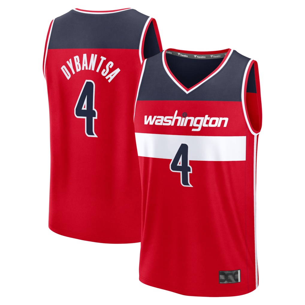 Trusc W.Wizards #4 AJ Dybantsa Red 2026 Draft First Round Pick Fast Break Jersey s- Icon Edition