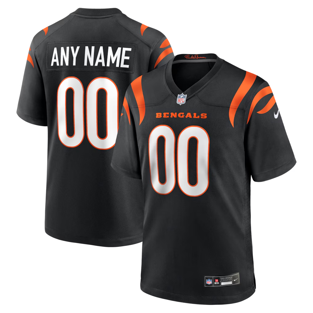 Trusc Custom C.Bengals Black Game Stitched Jerseys