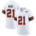 Trusc C.Browns #21 Denzel Ward Player White 1946 Collection Alternate Football Jerseys