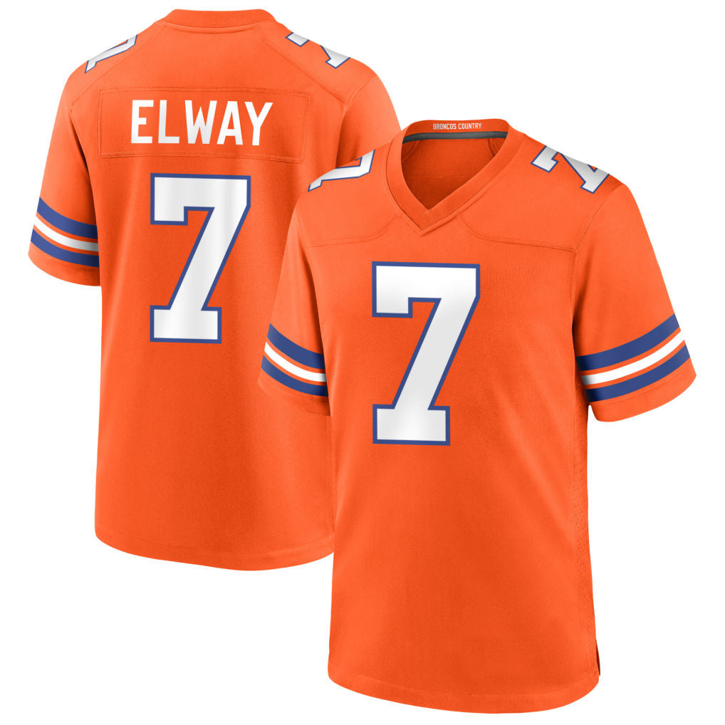Trusc D.Broncos #7 John Elway Player Orange Throwback Game Stitched Jerseys
